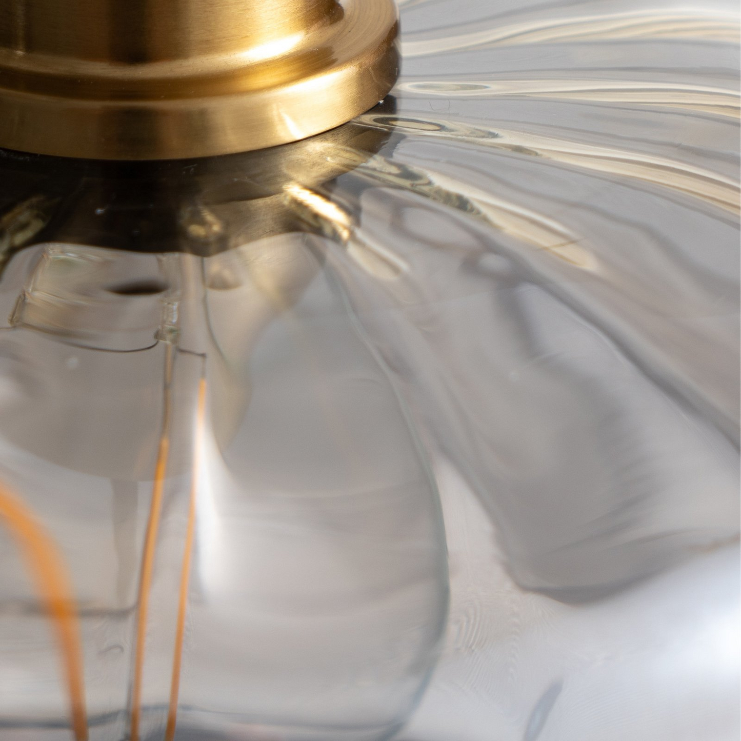 B-grade Lindby pendant light, hanging lamp, lamp, light fixture, Hildur smoke grey glass, 6 lights, ø22cm