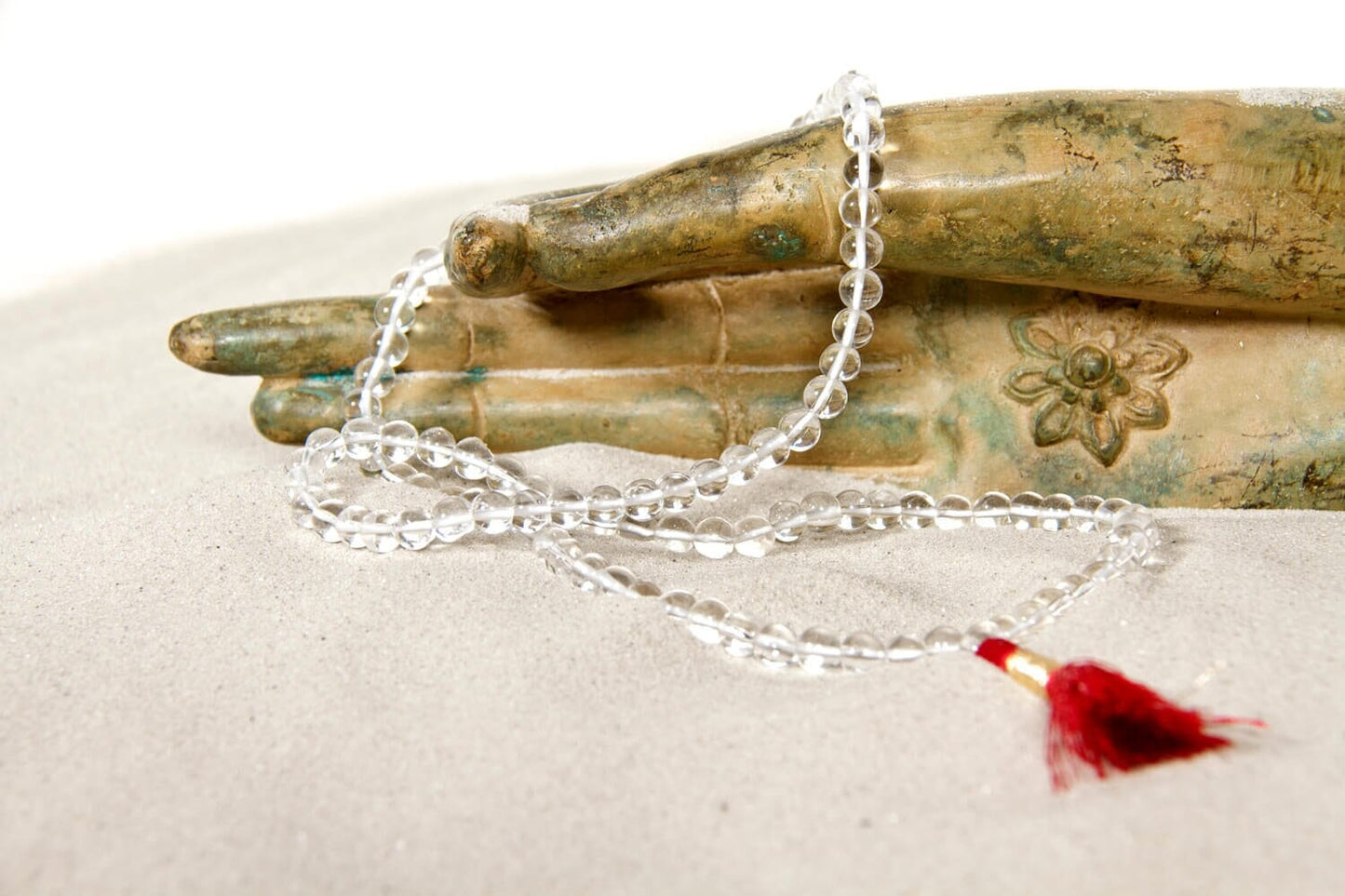 Rock crystal mala 