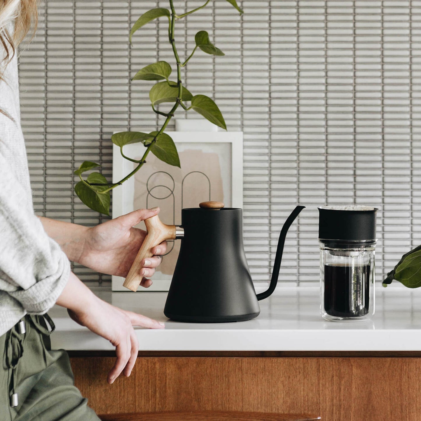 Fellow Stagg Wooden Handle and Lid Kit