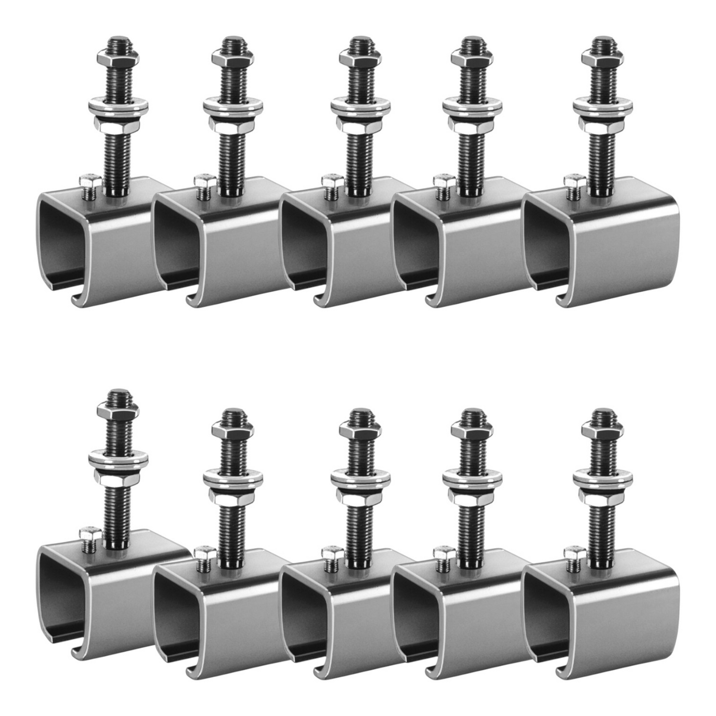 B-Ware Mea Muffe H/S Verstellbar Nr 2 Rohrverbinder Laufrohr Stahl 10 Stück