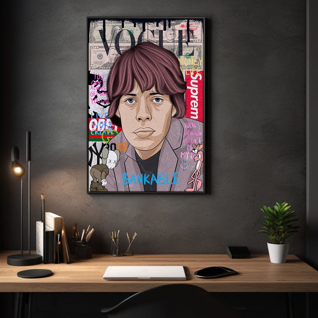 Mick Jagger - Leinwandbild Pop Art