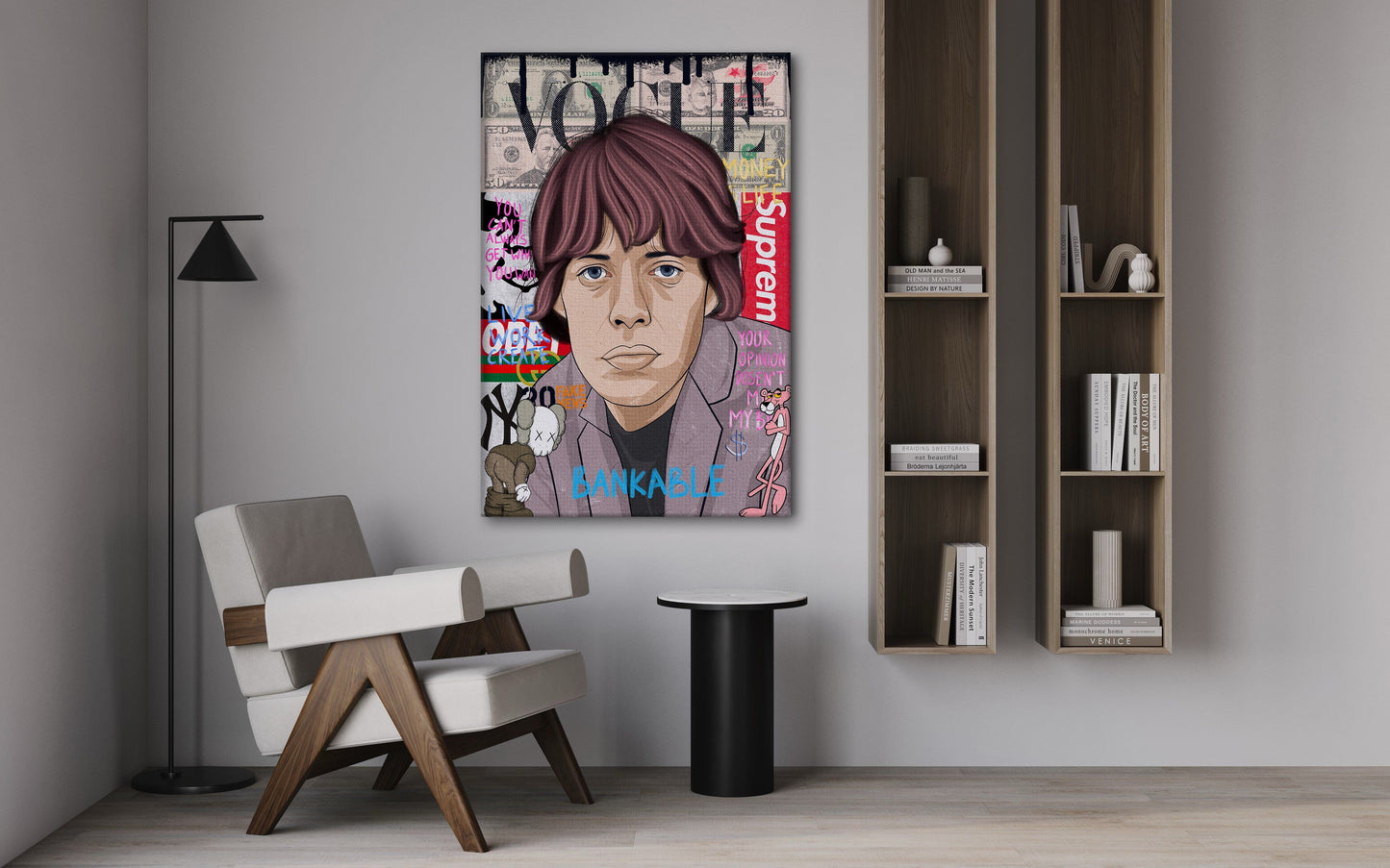 Mick Jagger - Leinwandbild Pop Art