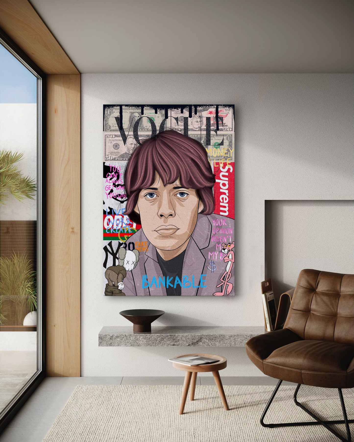 Mick Jagger - Leinwandbild Pop Art