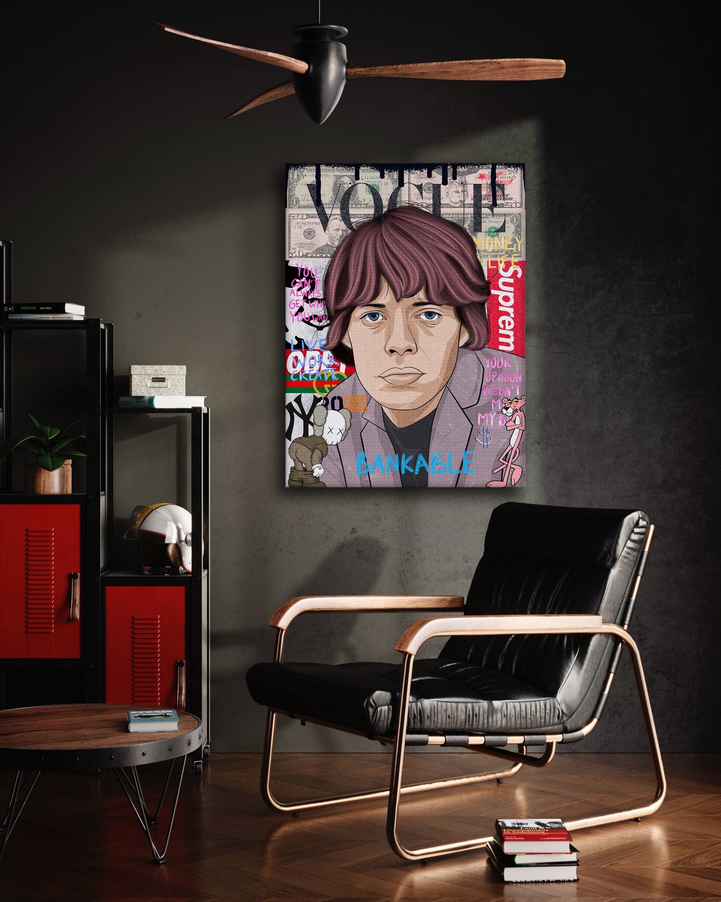 Mick Jagger - Leinwandbild Pop Art