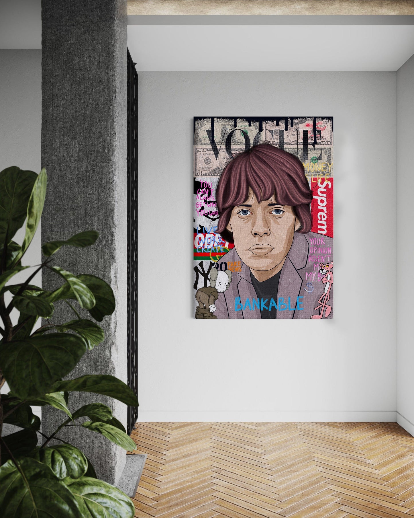 Mick Jagger - Leinwandbild Pop Art