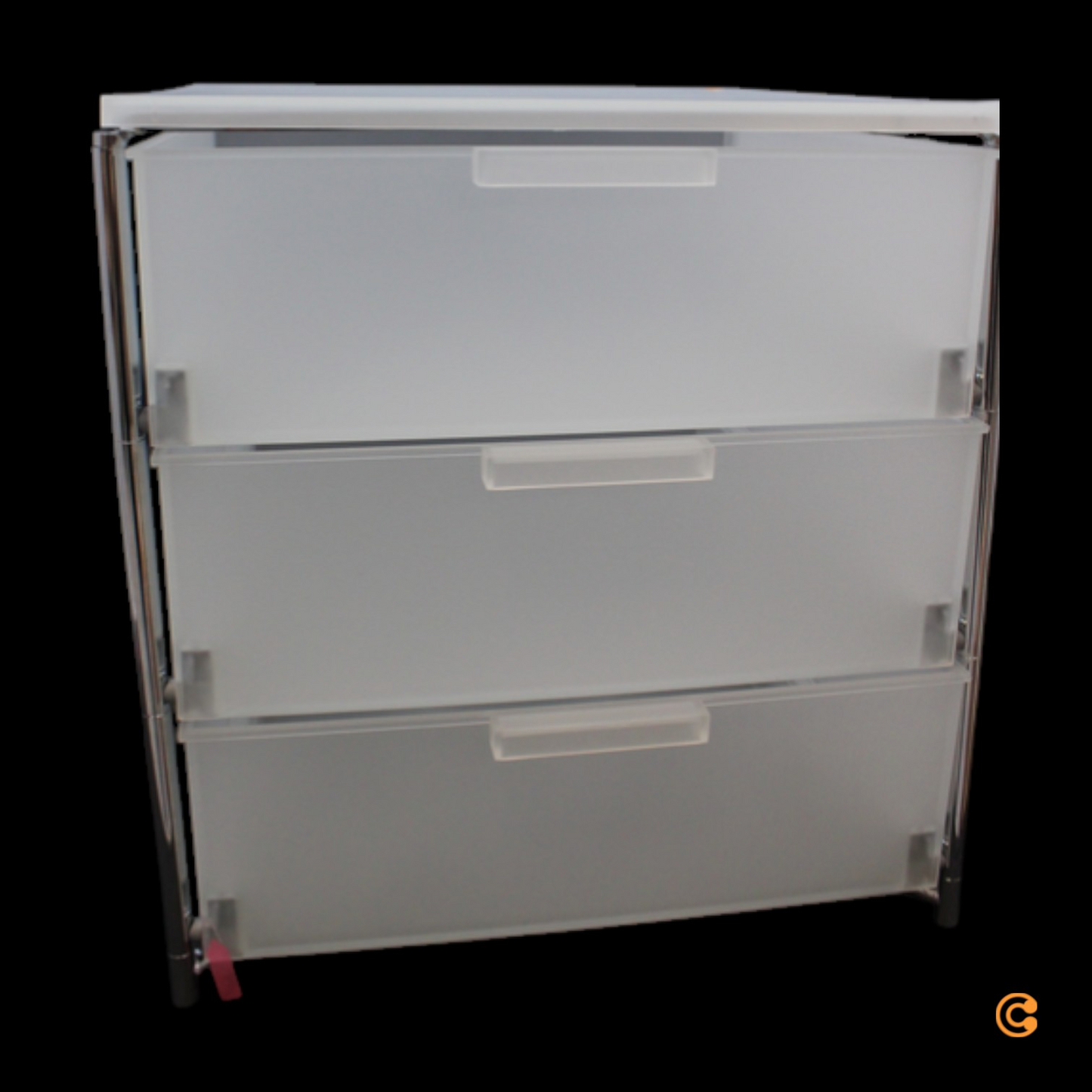B-grade Kartell Mobil 3-drawer container, rolling container, shelf, cabinet. See text/photo.