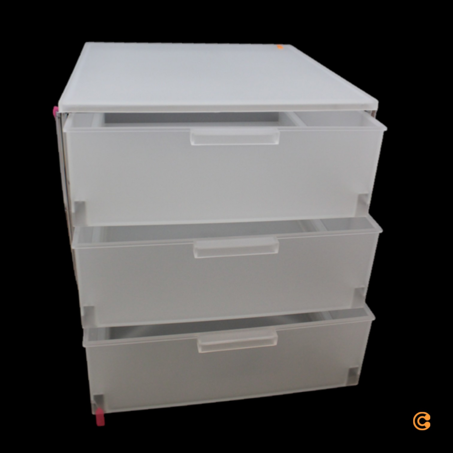 B-grade Kartell Mobil 3-drawer container, rolling container, shelf, cabinet. See text/photo.