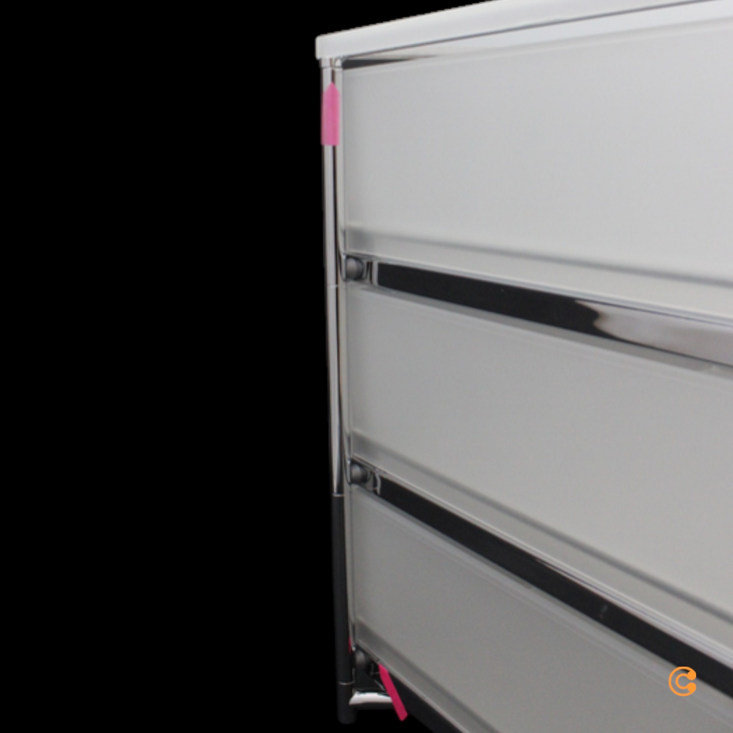 B-grade Kartell Mobil 3-drawer container, rolling container, shelf, cabinet. See text/photo.