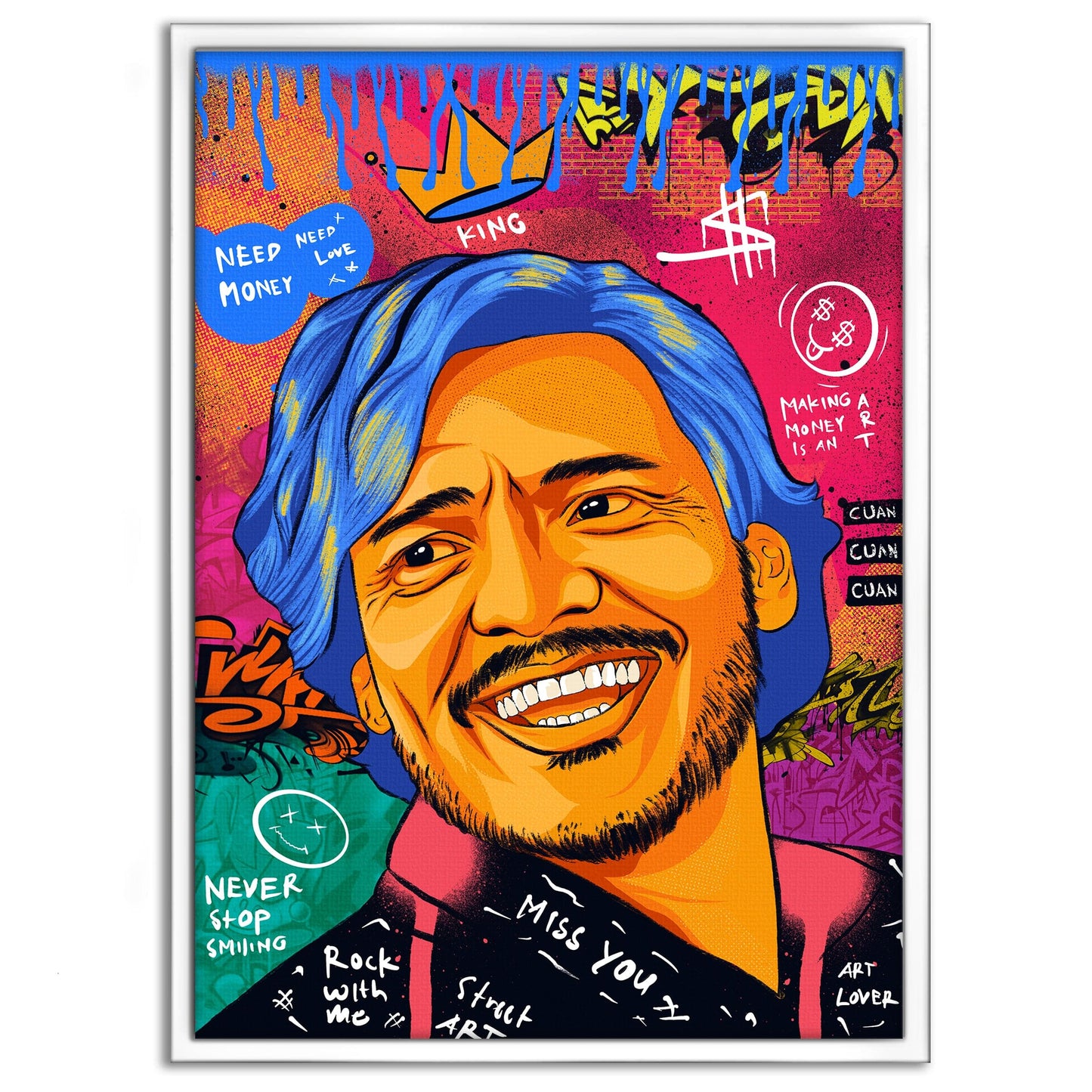 Nicolas Pedro A - Leinwandbild Pop Art