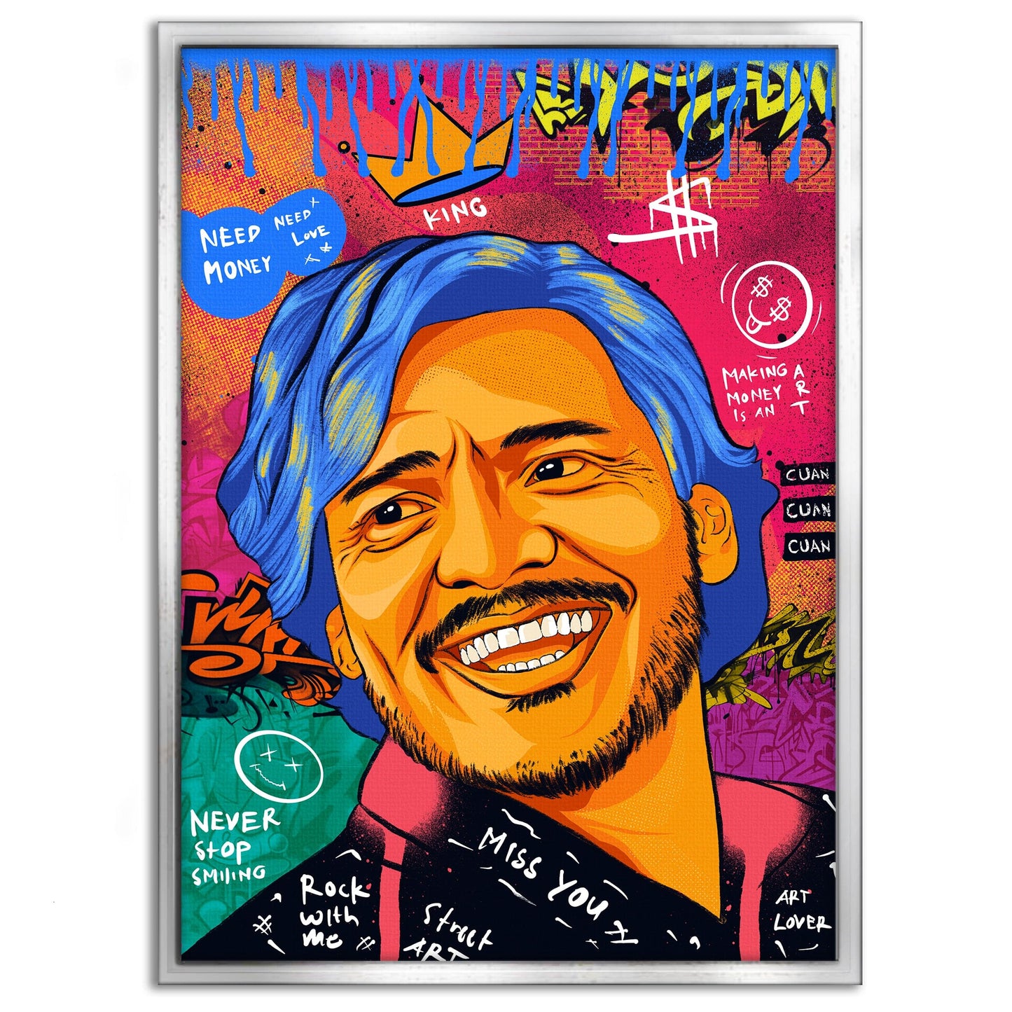 Nicolas Pedro A - Leinwandbild Pop Art