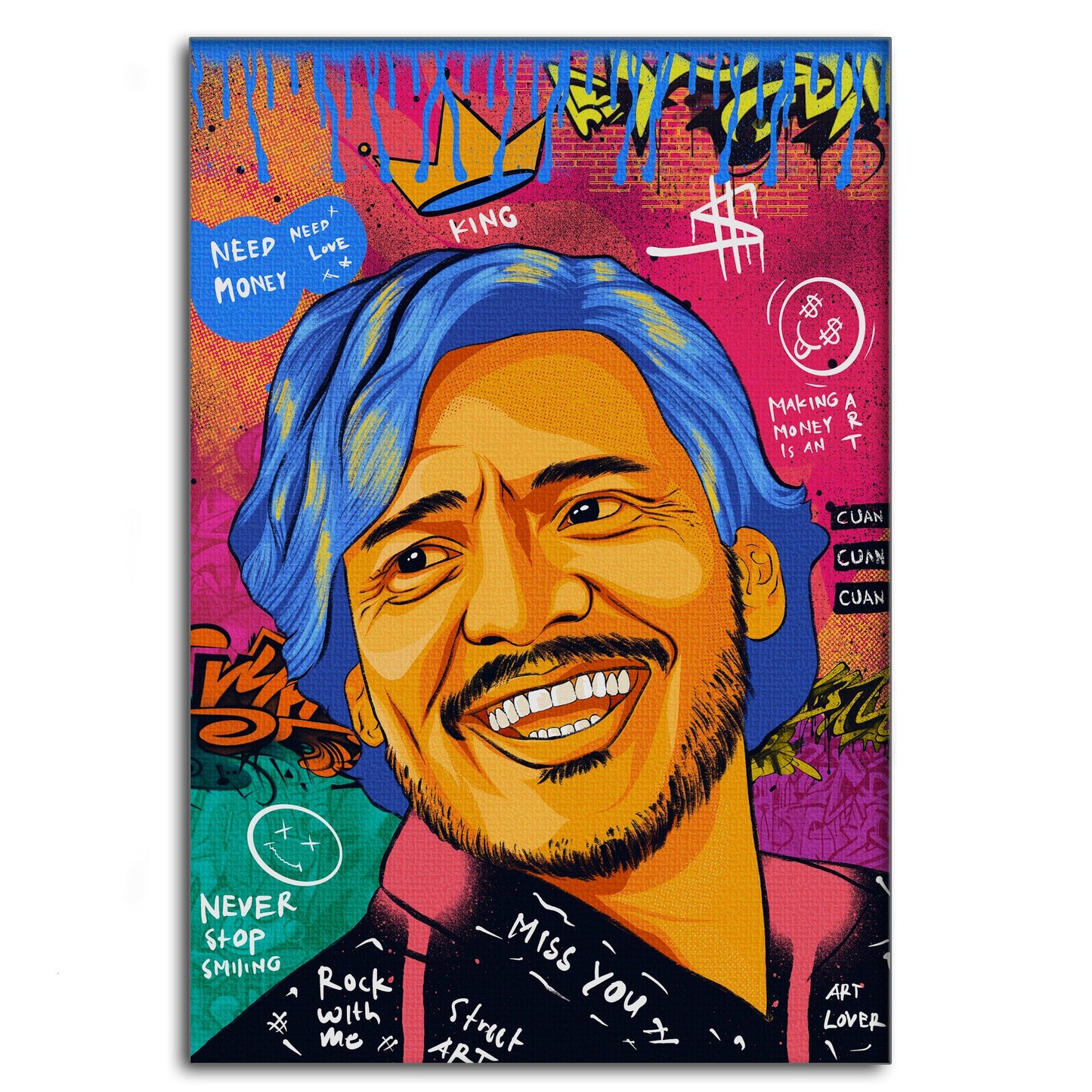 Nicolas Pedro A - Leinwandbild Pop Art