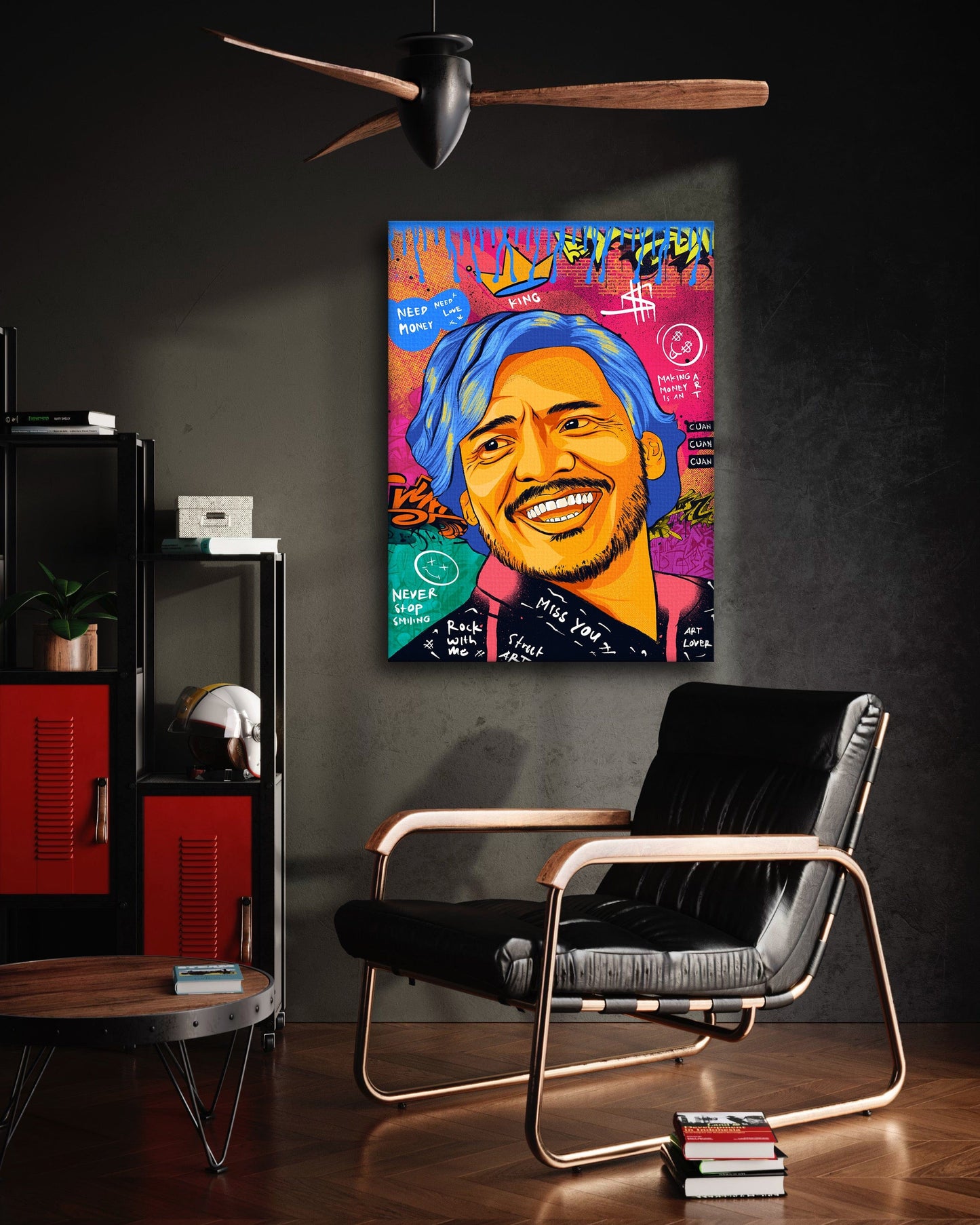 Nicolas Pedro A - Leinwandbild Pop Art