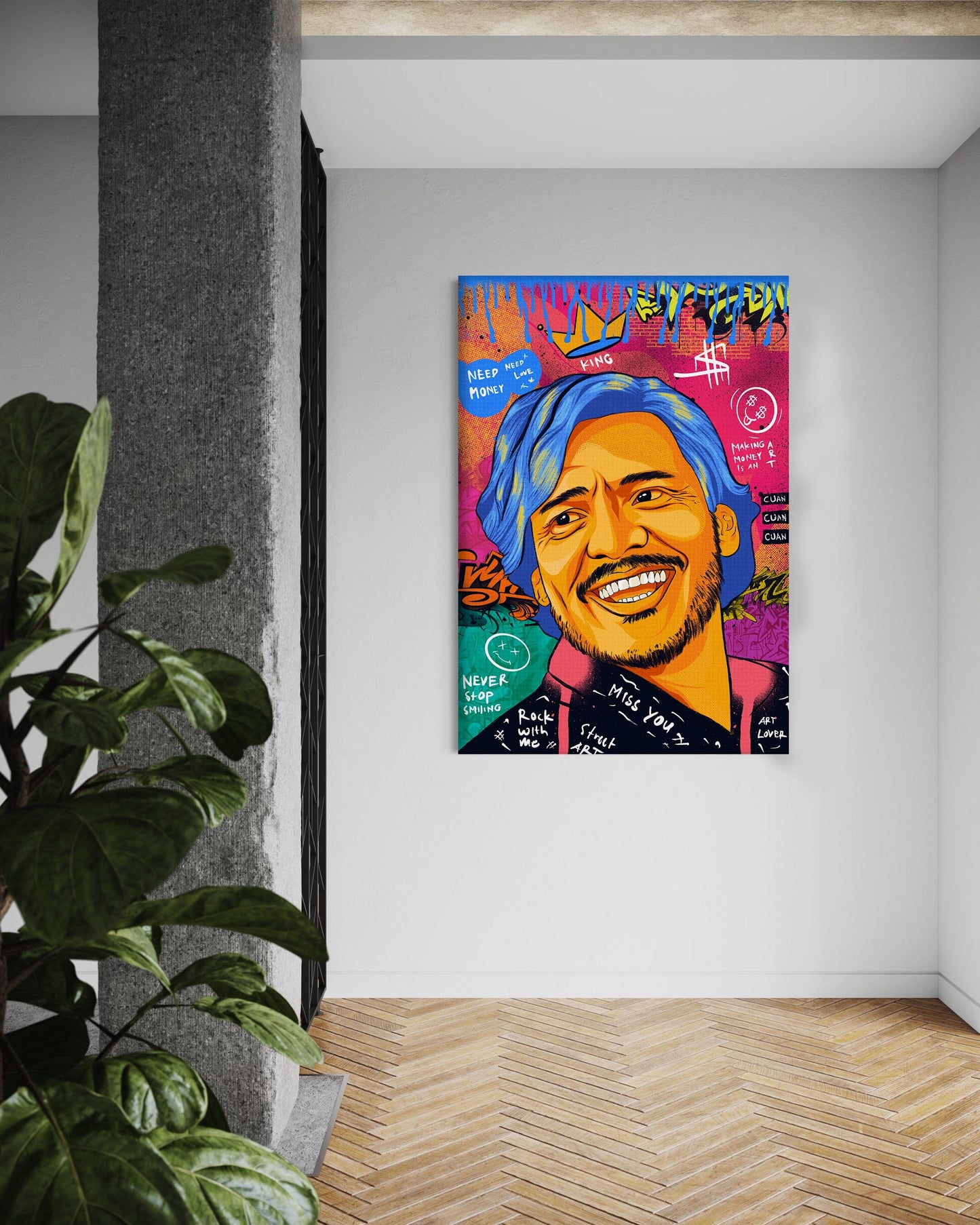 Nicolas Pedro A - Leinwandbild Pop Art