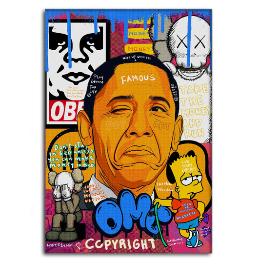 Obama - Leinwandbild Pop Art