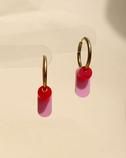 Dopamine Colors Creolen in rosa/rot