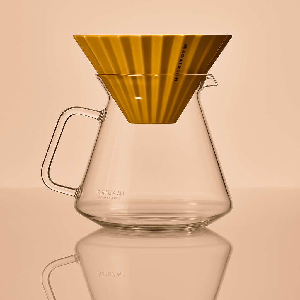 Origami Glass Coffee Server with Hario