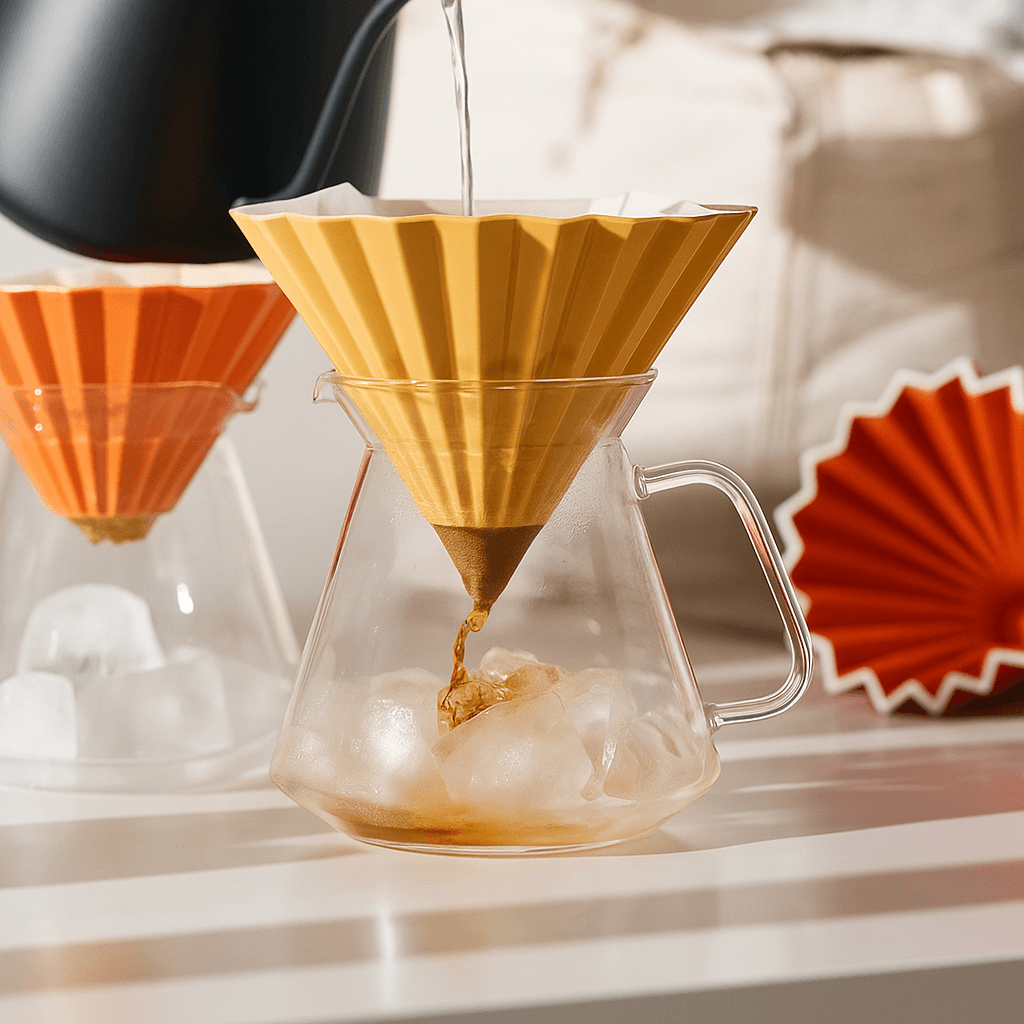 Origami Glass Coffee Server with Hario