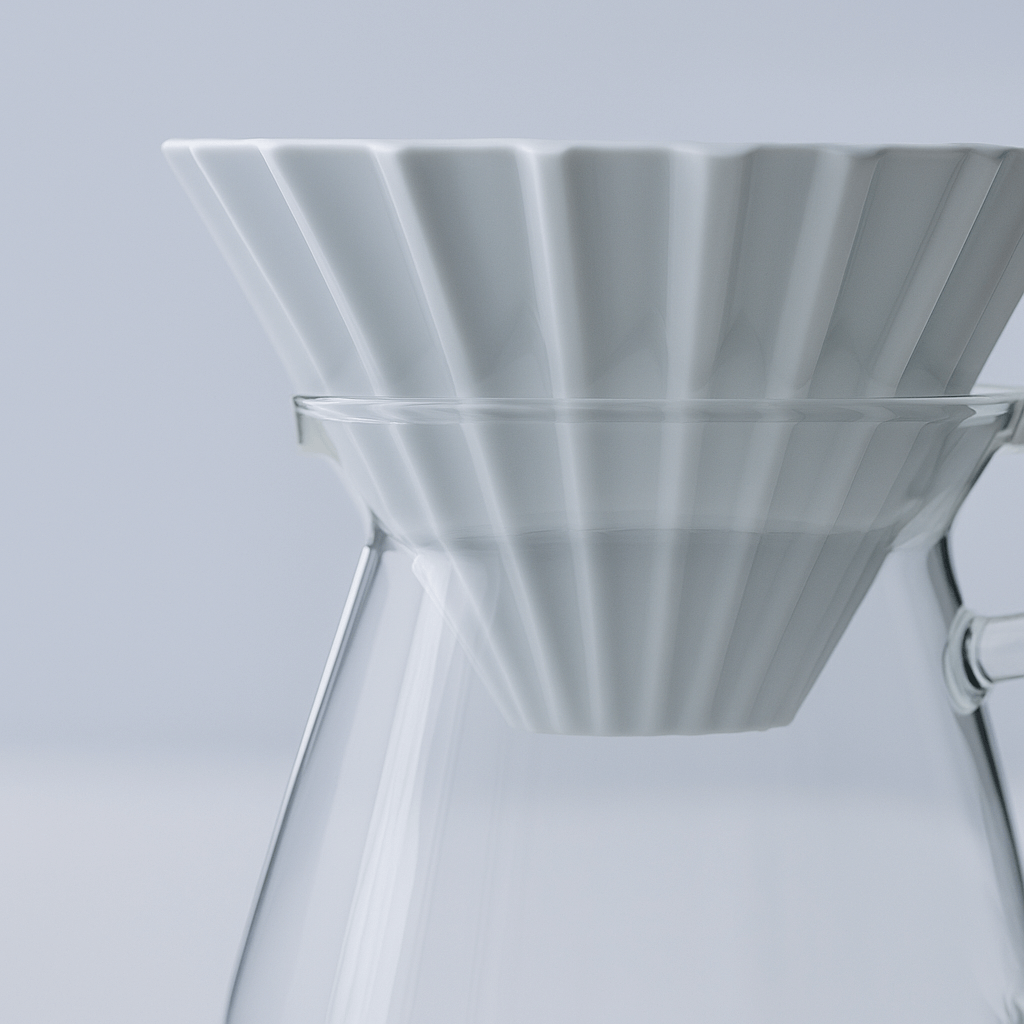 Origami Glass Coffee Server with Hario