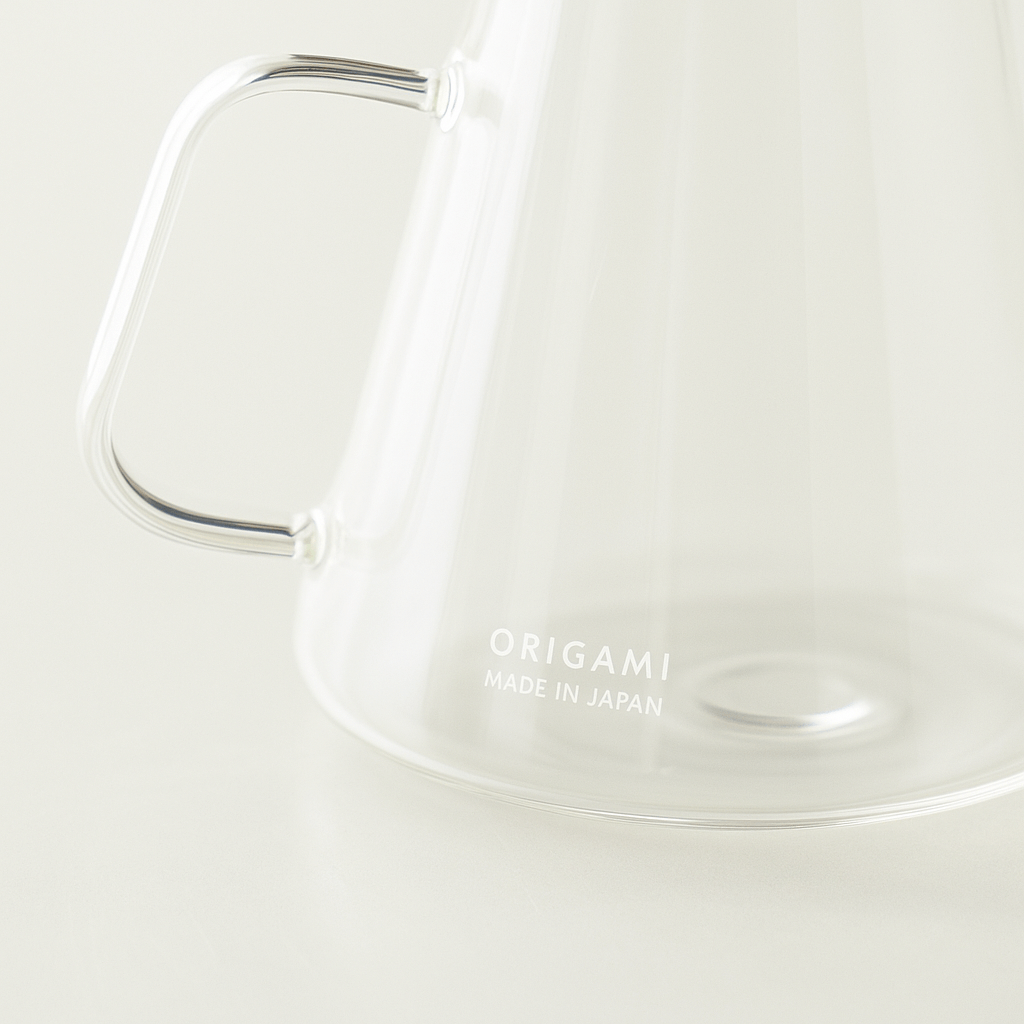 Origami Glass Coffee Server with Hario