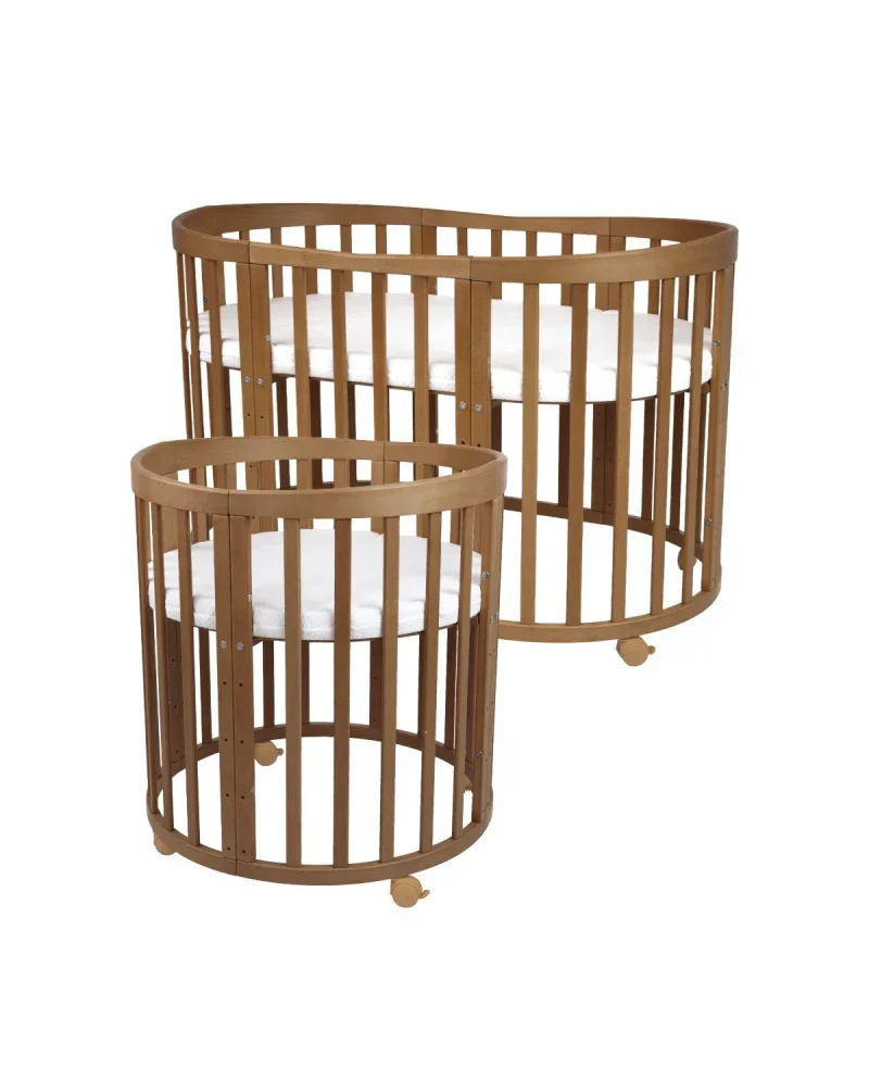 Babybett 7-in-1 – Ein Bett für viele Jahre - mitwachsend | Ovale Form