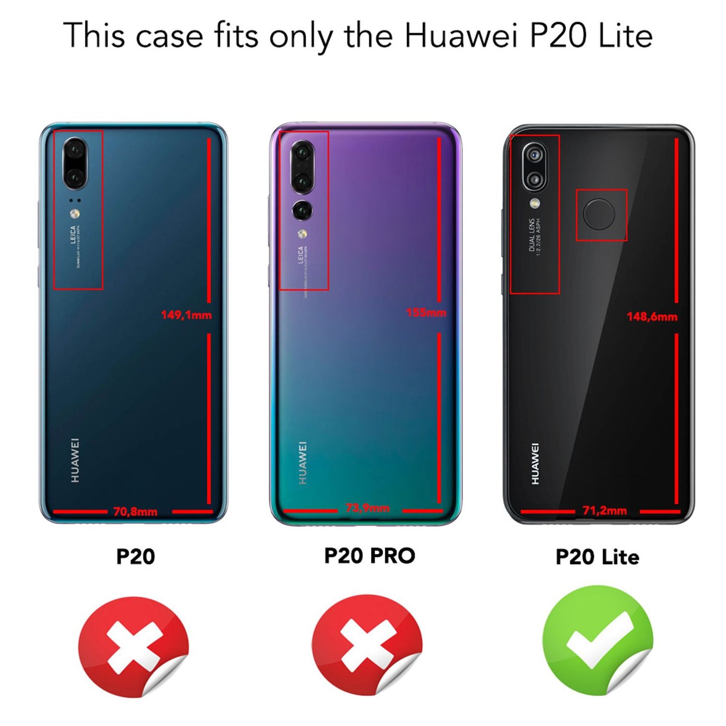 NALIA símahulstur fyrir Huawei P20 Lite, ofurþunnt TPU sílikon Neon hulstur