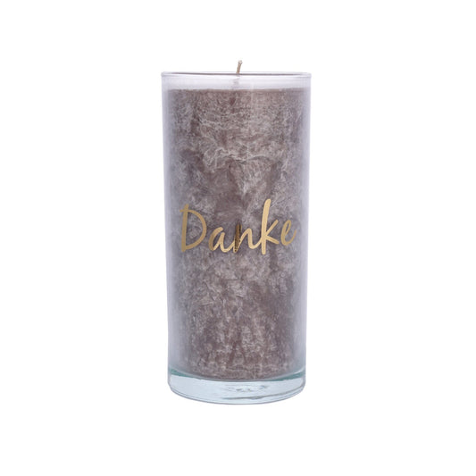 Palmwachs-Kerze mit goldenen Etikett