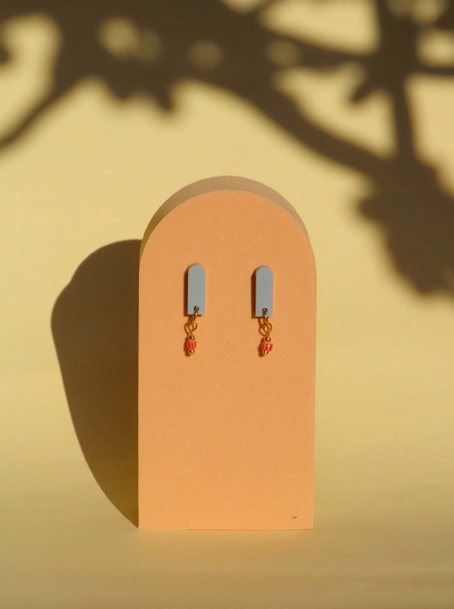 Salbei Streifen Paula Ohrringe