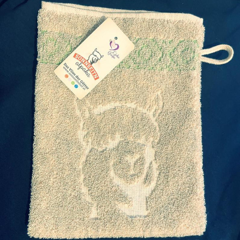 Þvottahanski úr lífrænum alpakkabómull - 17x24 cm