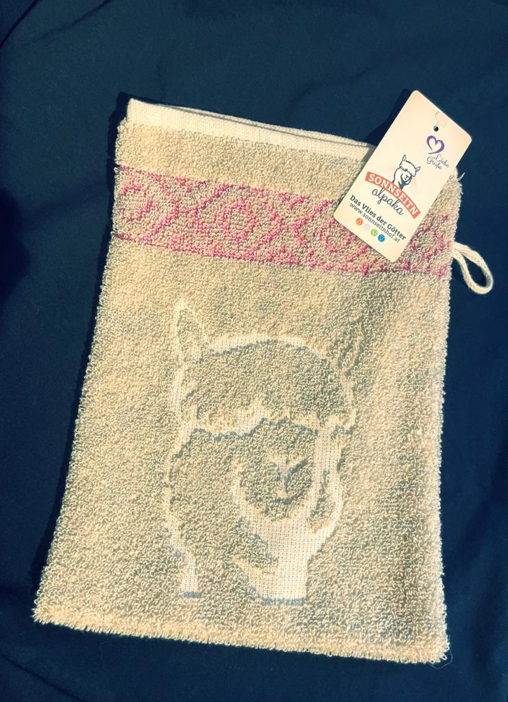 Þvottahanski úr lífrænum alpakkabómull - 17x24 cm