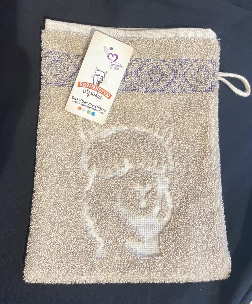 Þvottahanski úr lífrænum alpakkabómull - 17x24 cm