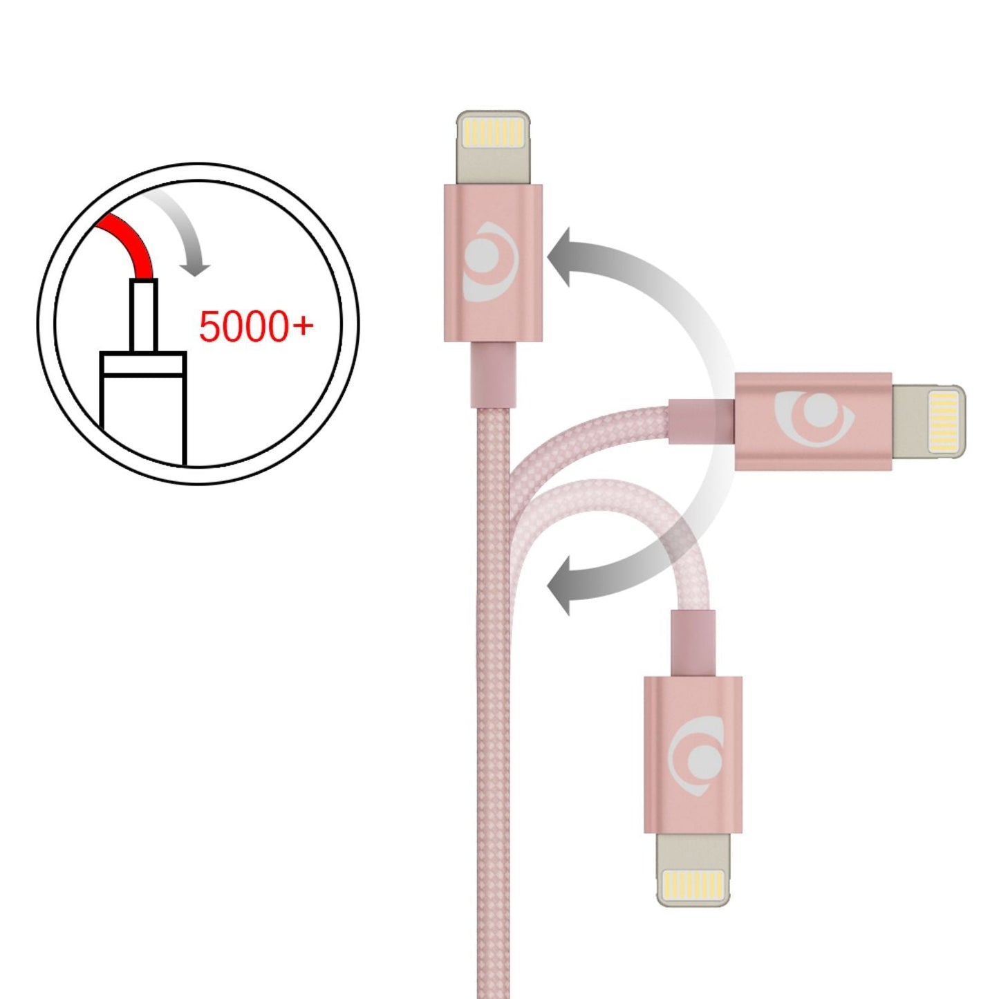 NALIA 2m USB Sync Data Cable for iPhone iPad iPod, Nylon Charging Cable Phone Cable