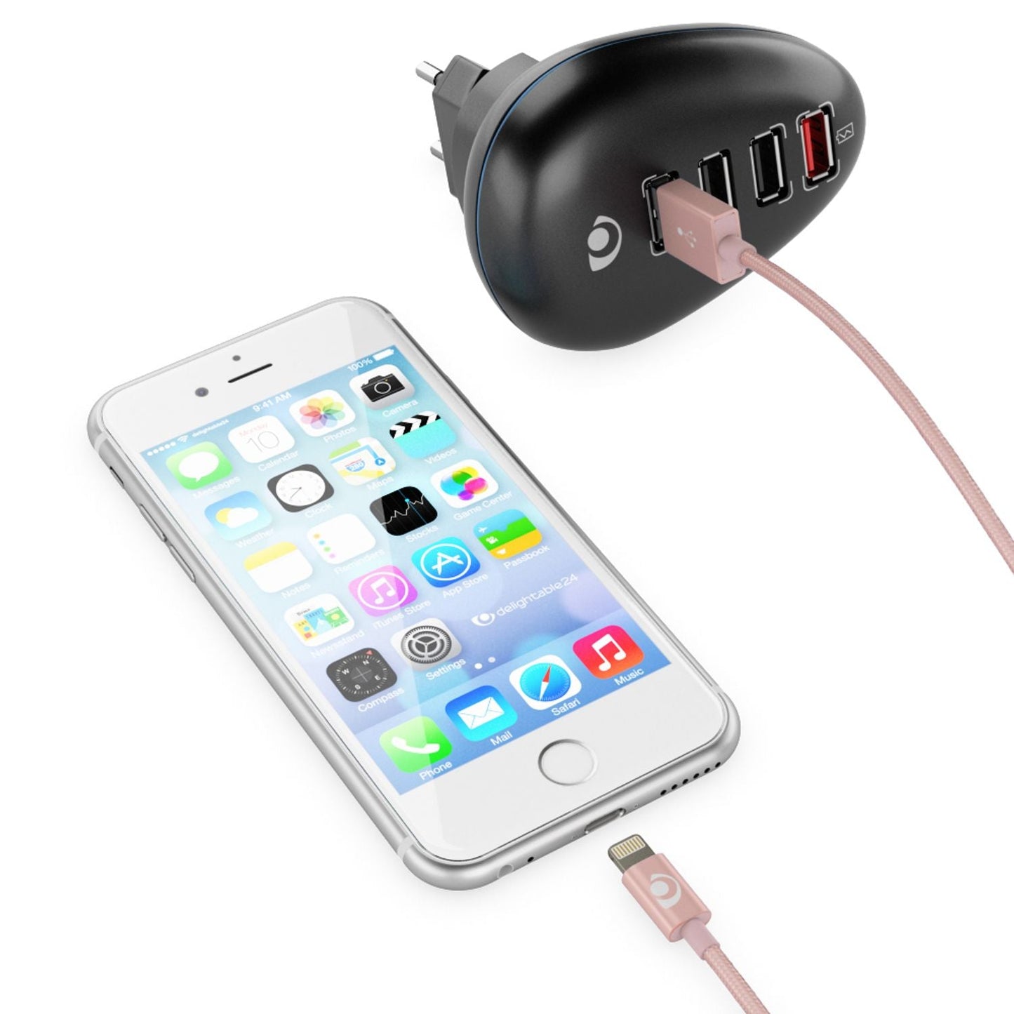 NALIA 2m USB Sync Data Cable for iPhone iPad iPod, Nylon Charging Cable Phone Cable