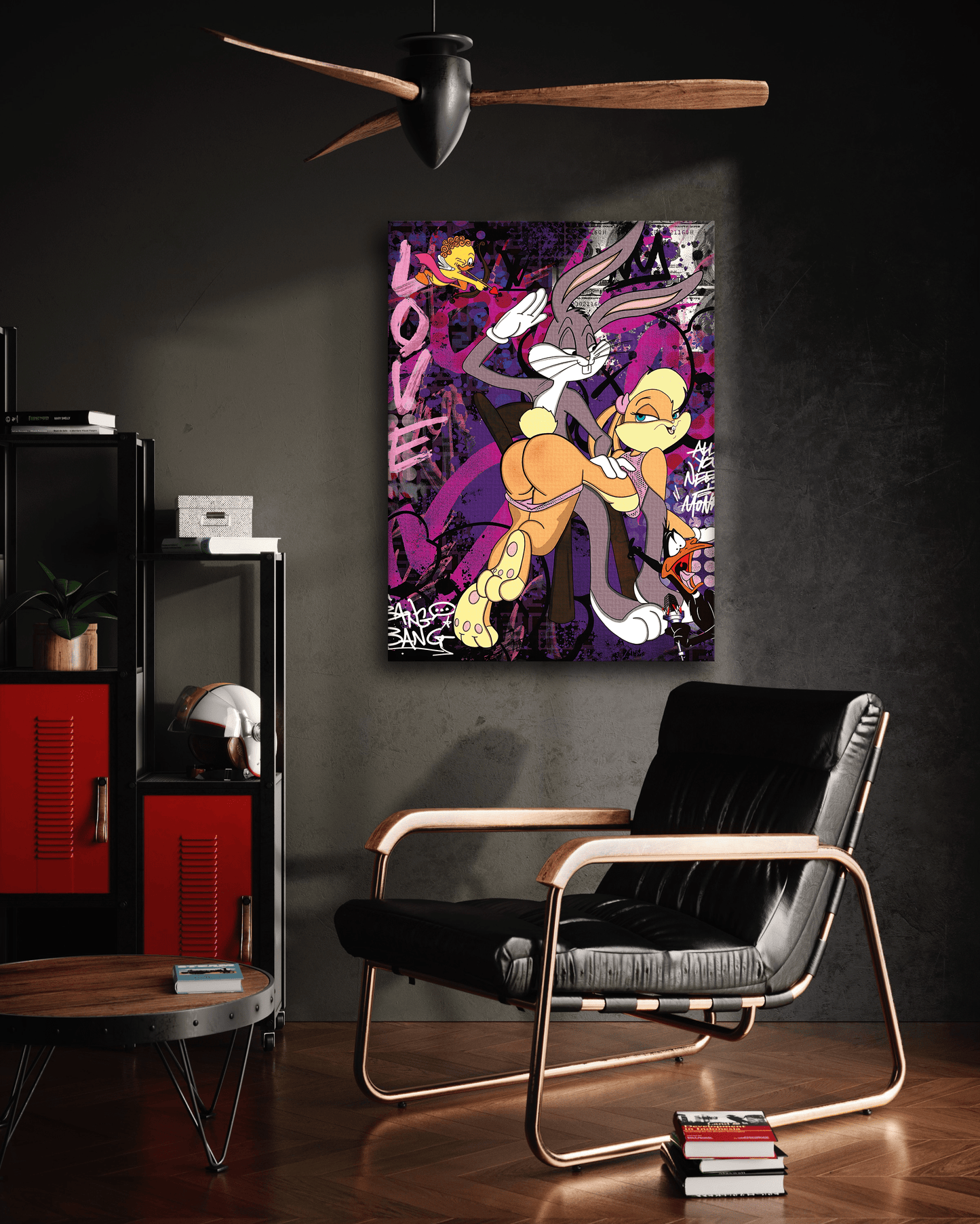 Playing Bugs B. - Leinwandbild Pop Art