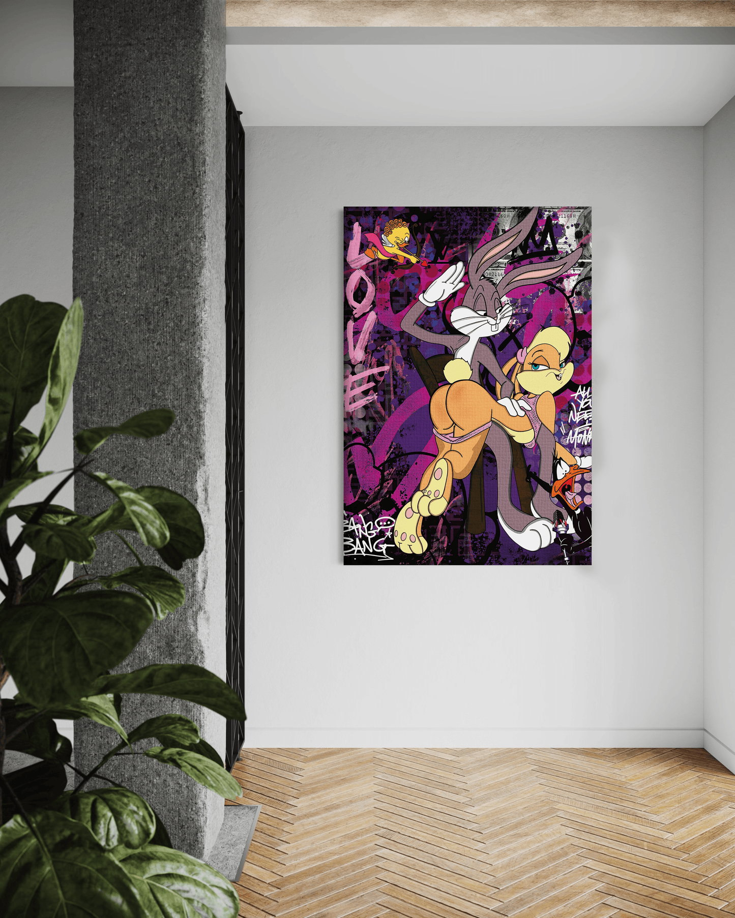 Playing Bugs B. - Leinwandbild Pop Art