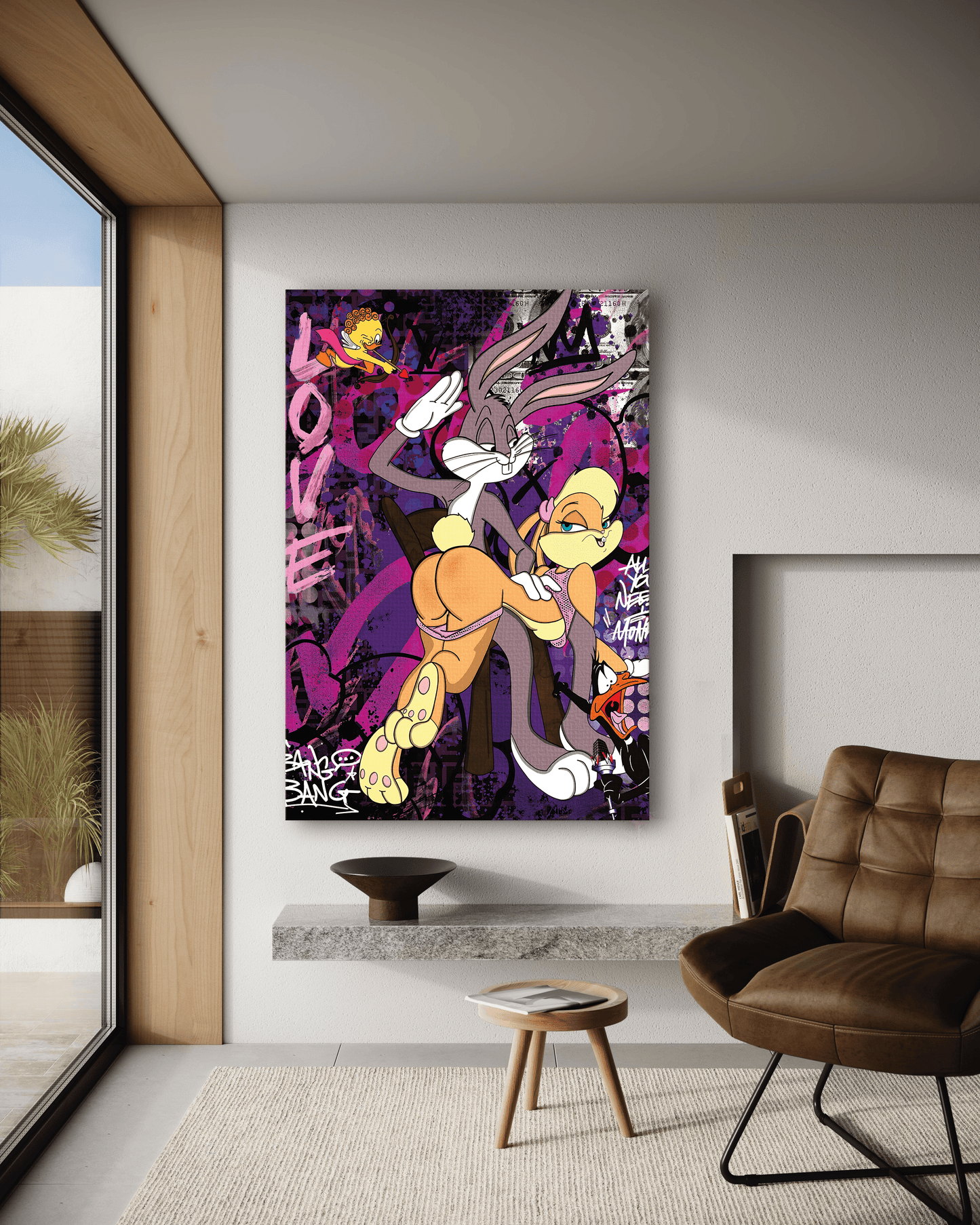 Playing Bugs B. - Leinwandbild Pop Art