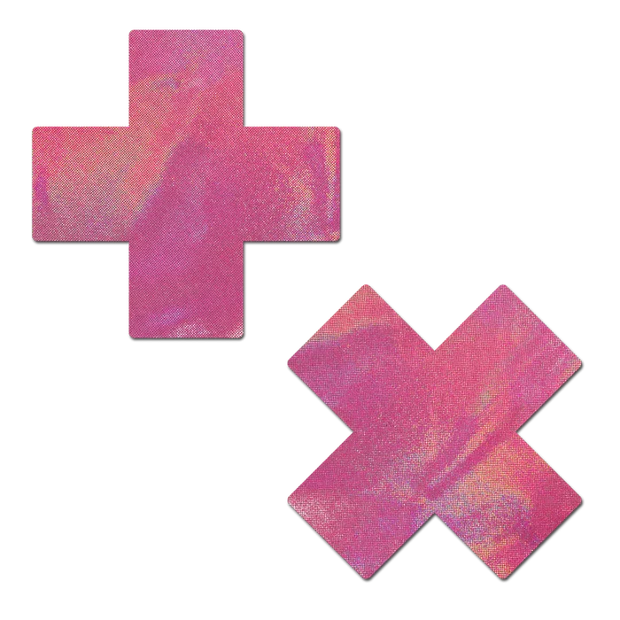 Glitter Cross Nipple Pasties - Plus X