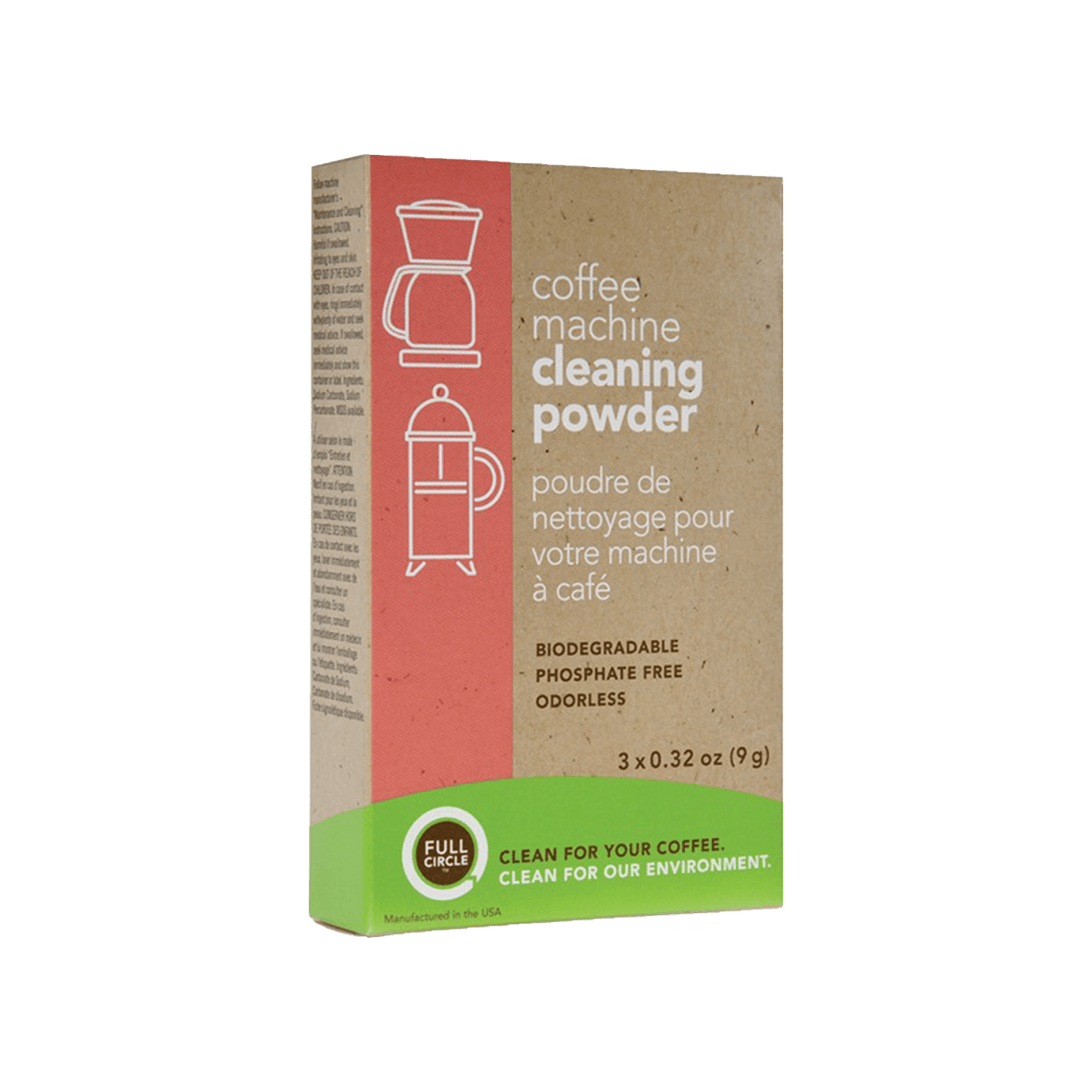 Urnex Full Circle Coffee Machine Cleaning Powder – 3x9g