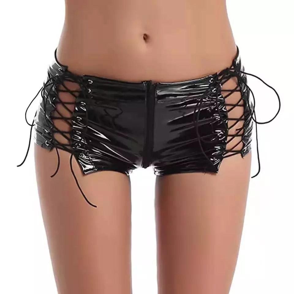 Wetlook Buckle Lingerie Set