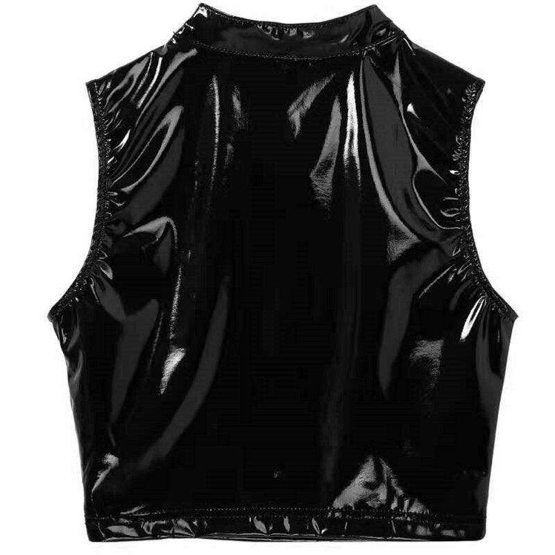 Shiny Vest Deep U Top