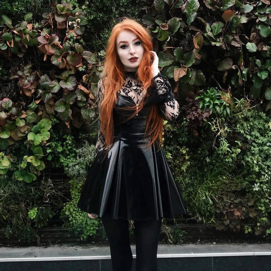 Steampunk Black Glossy Mini Skirt