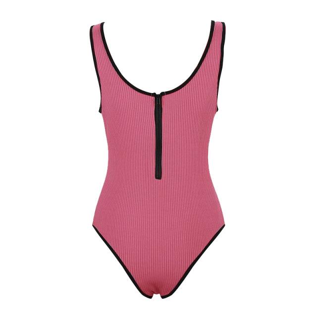 Retro Zipper Bodysuit