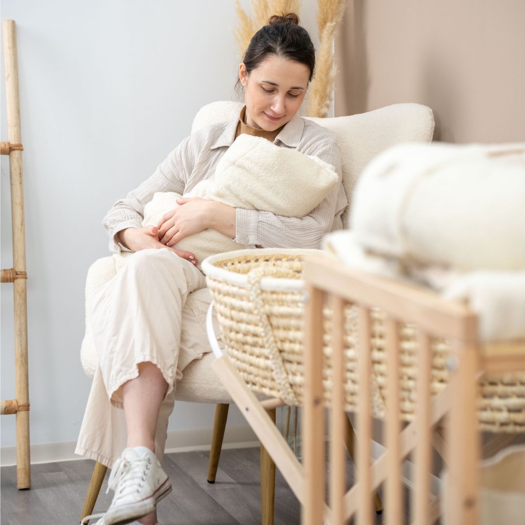 Pucksack Teddystoff Bouclé mitwachsend - Nachhaltiger Babyschlafsack