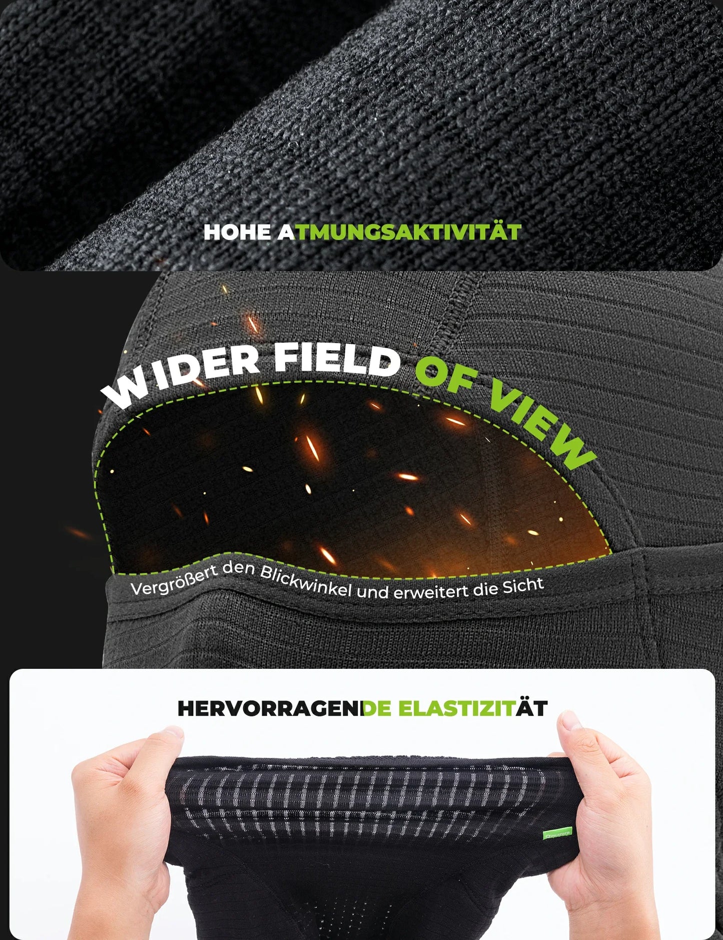 Qunature Sturmhaube Herbst Winter Balaclava für Outdoorsports Unisex