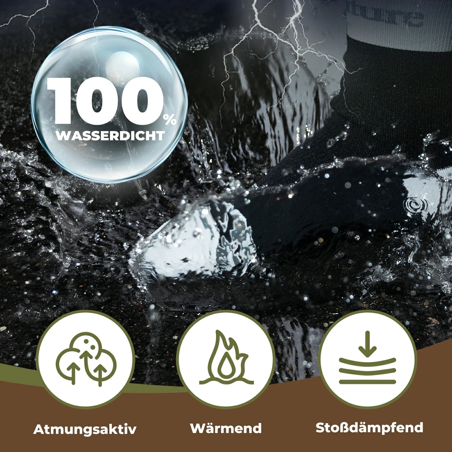 Quantature Waterproof Cycling Socks Breathable Unisex