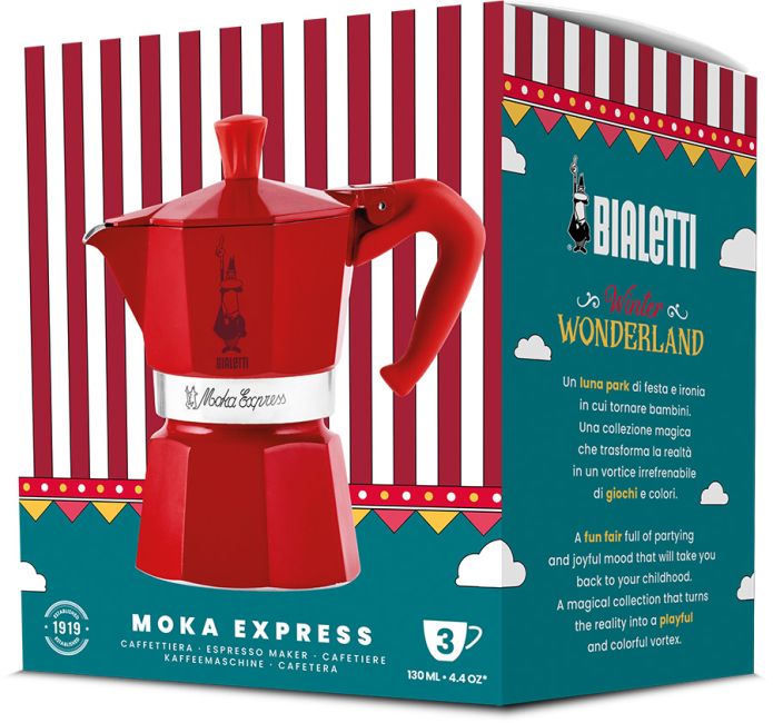 Bialetti Moka Express Winter Wonderland – Limited Edition 3-Cup Stovetop Espresso Maker
