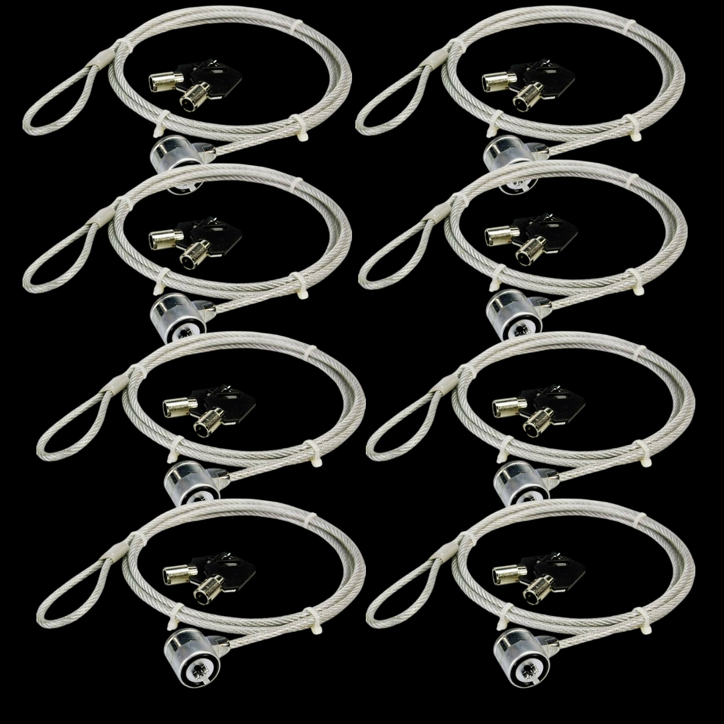 B-Ware Renkforce Laptopschloss Schlüsselschloss Inkl. 2 Schlüssel Kabelschloss 8 Stück