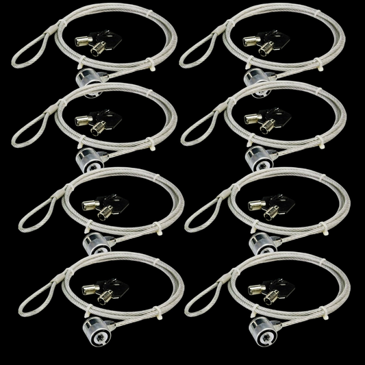 B-Ware Renkforce Laptopschloss Schlüsselschloss Inkl. 2 Schlüssel Kabelschloss 8 Stück