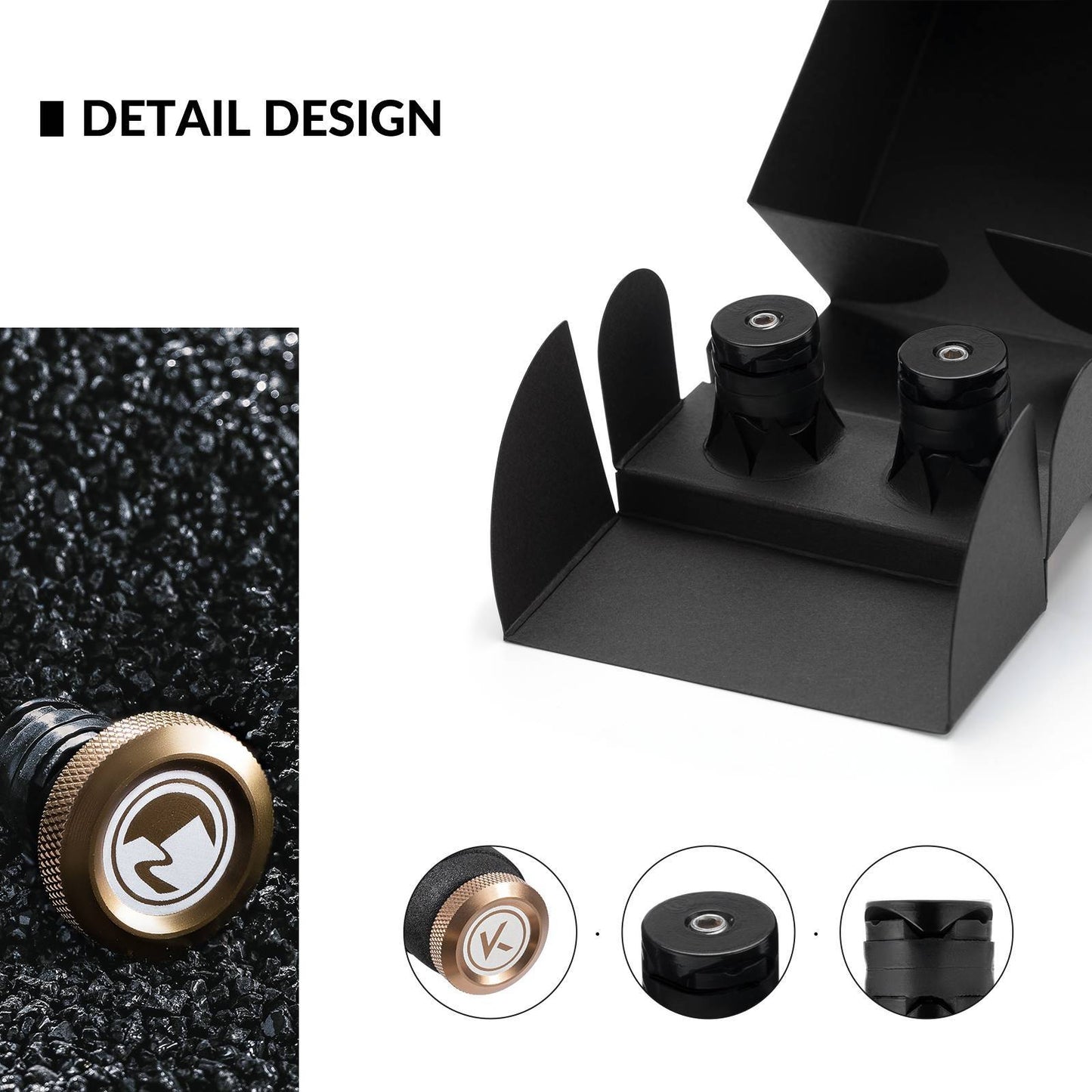 ROAD TO SKY Fahrrad 2-teiliges Aluminium-Lenkerstopfen-Set