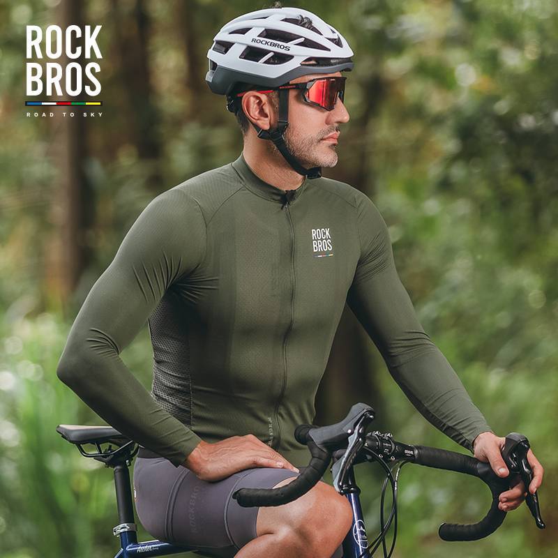 ROAD TO SKY Men's Long Sleeve Cycling Jersey for MTB &amp; Road Bike