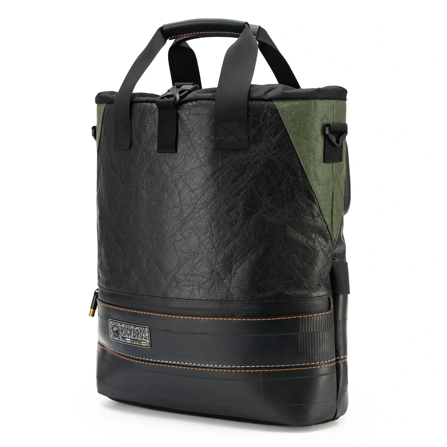 ROAD TO SKY Sjálfbær hjólataska úr endurunnum dekkjum, 12 lítrar